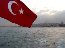 Boat along the Bosphorus